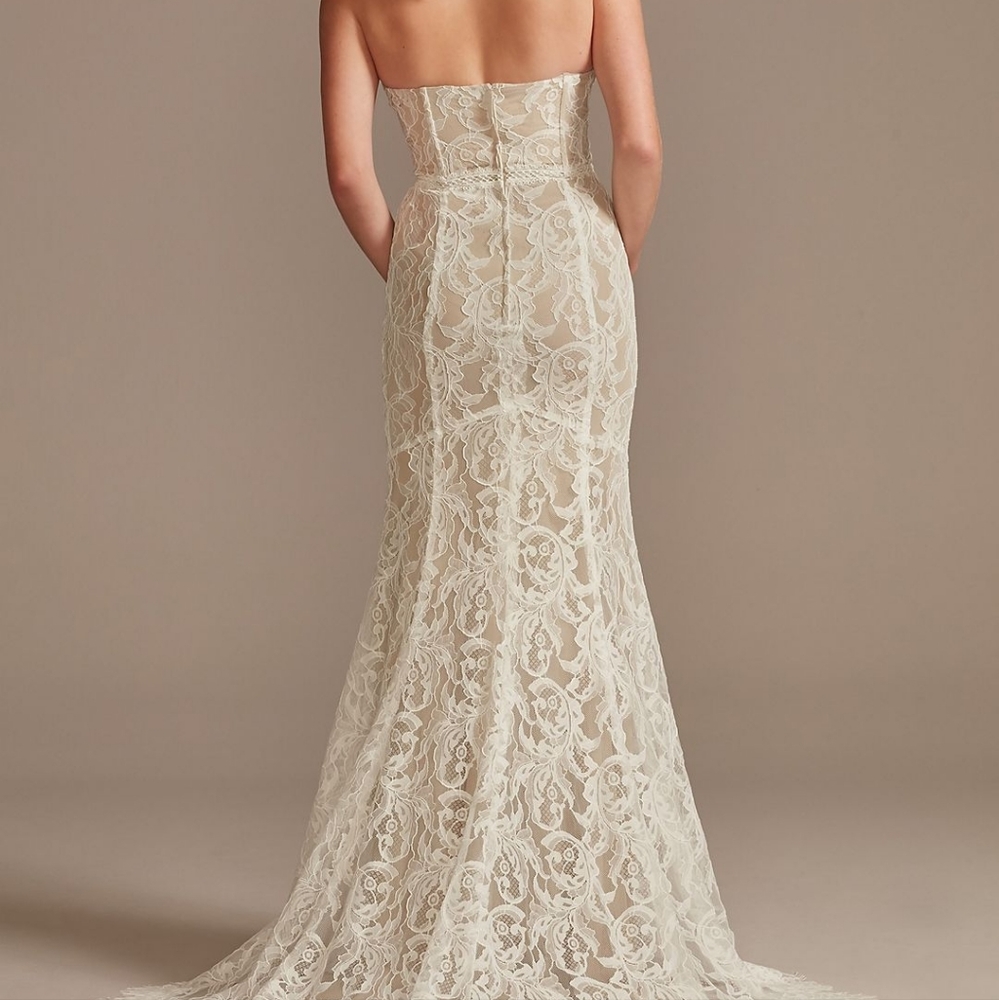 14 Wedding Dress David's Bridal Ivory Lace Train
